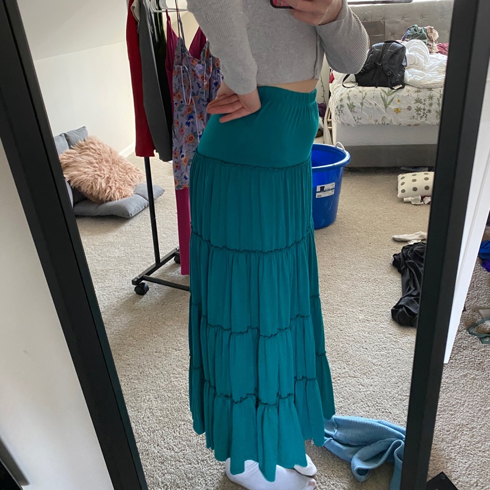 Forever 21 Turquoise Maxi skirt